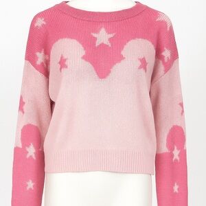 Starry Pink Women's Crew Neck Sweater